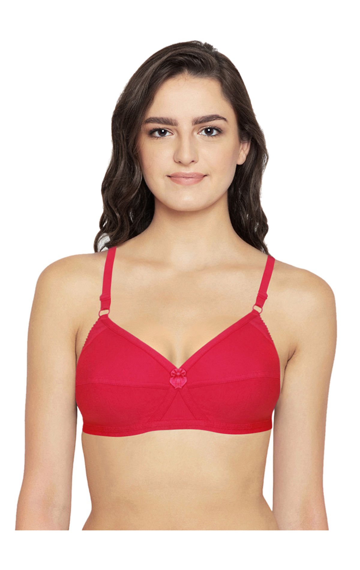 Bodycare Full Coverage, Non Padded Bra-6824-red, 6824-red