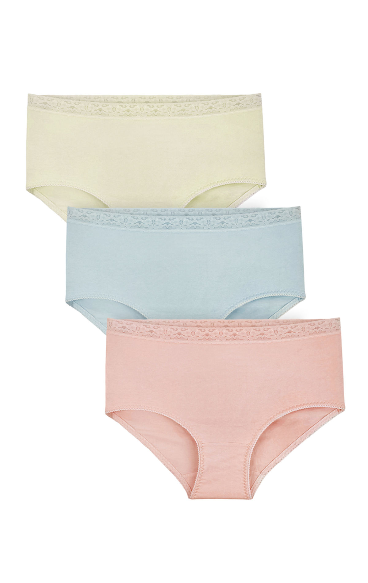 Bodycare Pack Of 3 Solid Hipster Panty In Assorted Color-s-37, S-37-3pcs