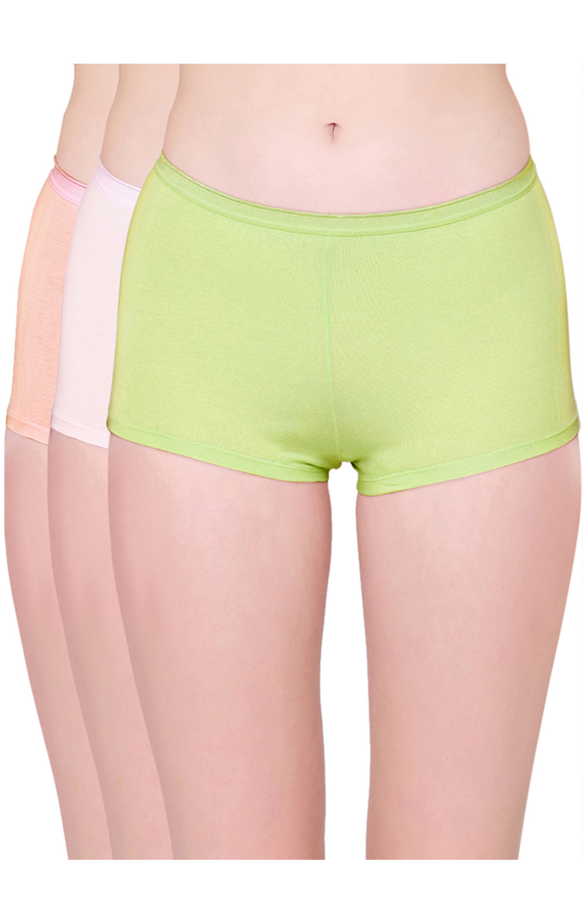 Bodycare Pack Of 3 Boyshorts In Cotton Spandex, 19c