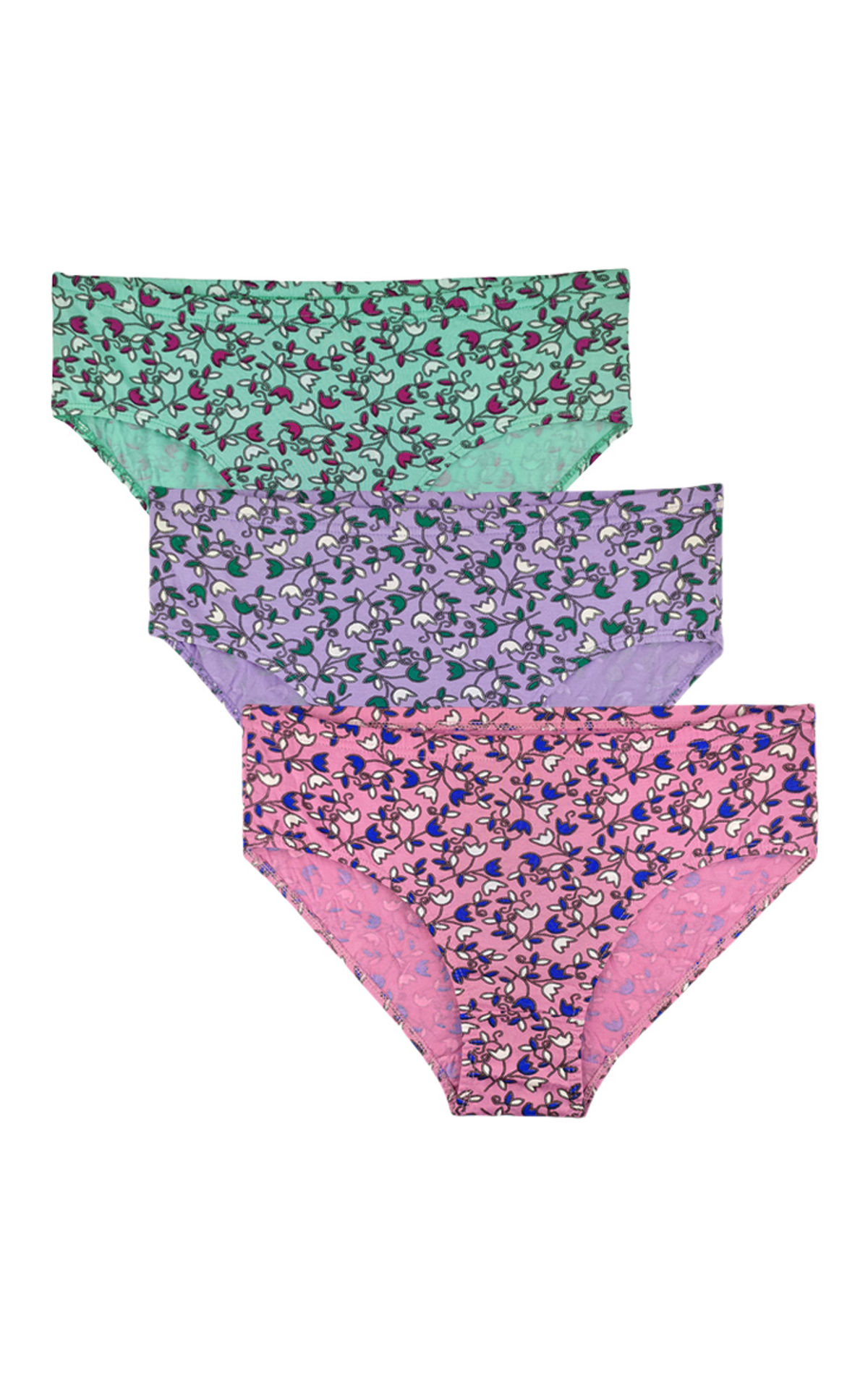 Inner Elastic Full Coverage Mid Rise Bikini Panty (Pack of 3)