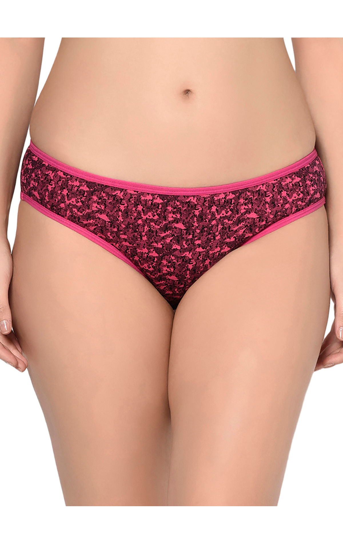 Pink Printed Girls 3 Pack Panty-BC