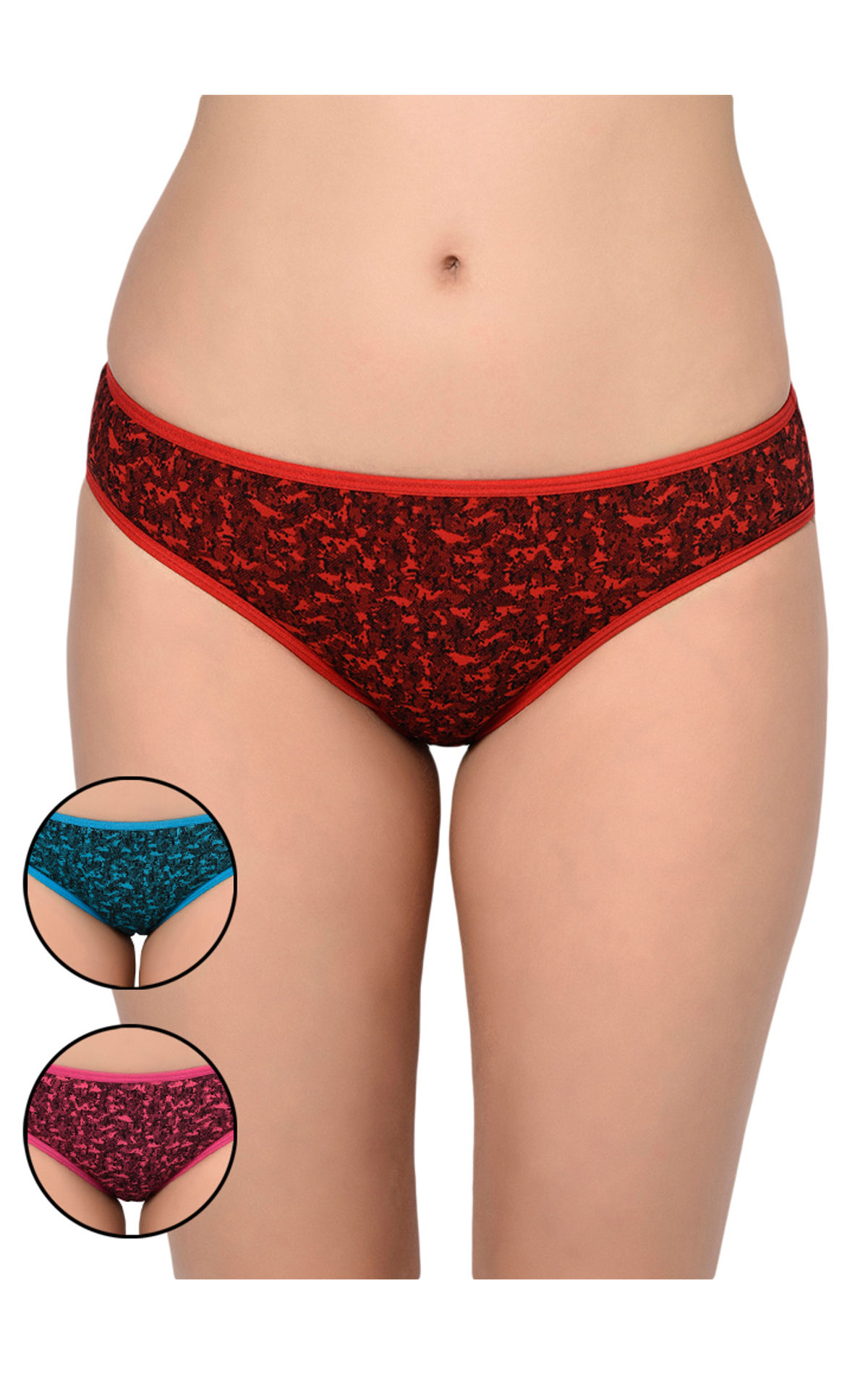 Bodycare Pack Of 3 Printed Panty In Assorted Colors-4531-3pcs, 4531-3pcs