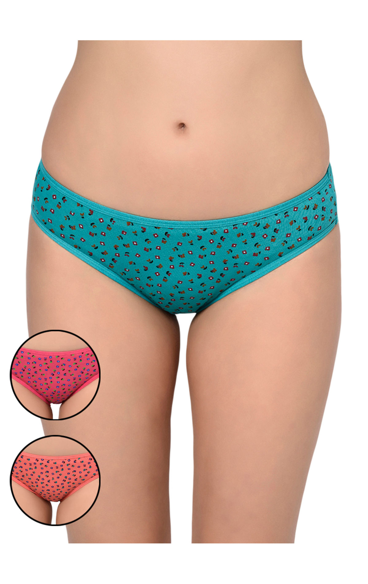 Bodycare Pack Of 3 Printed Panty In Assorted Colors-8536b-3pcs, 8536b-3pcs