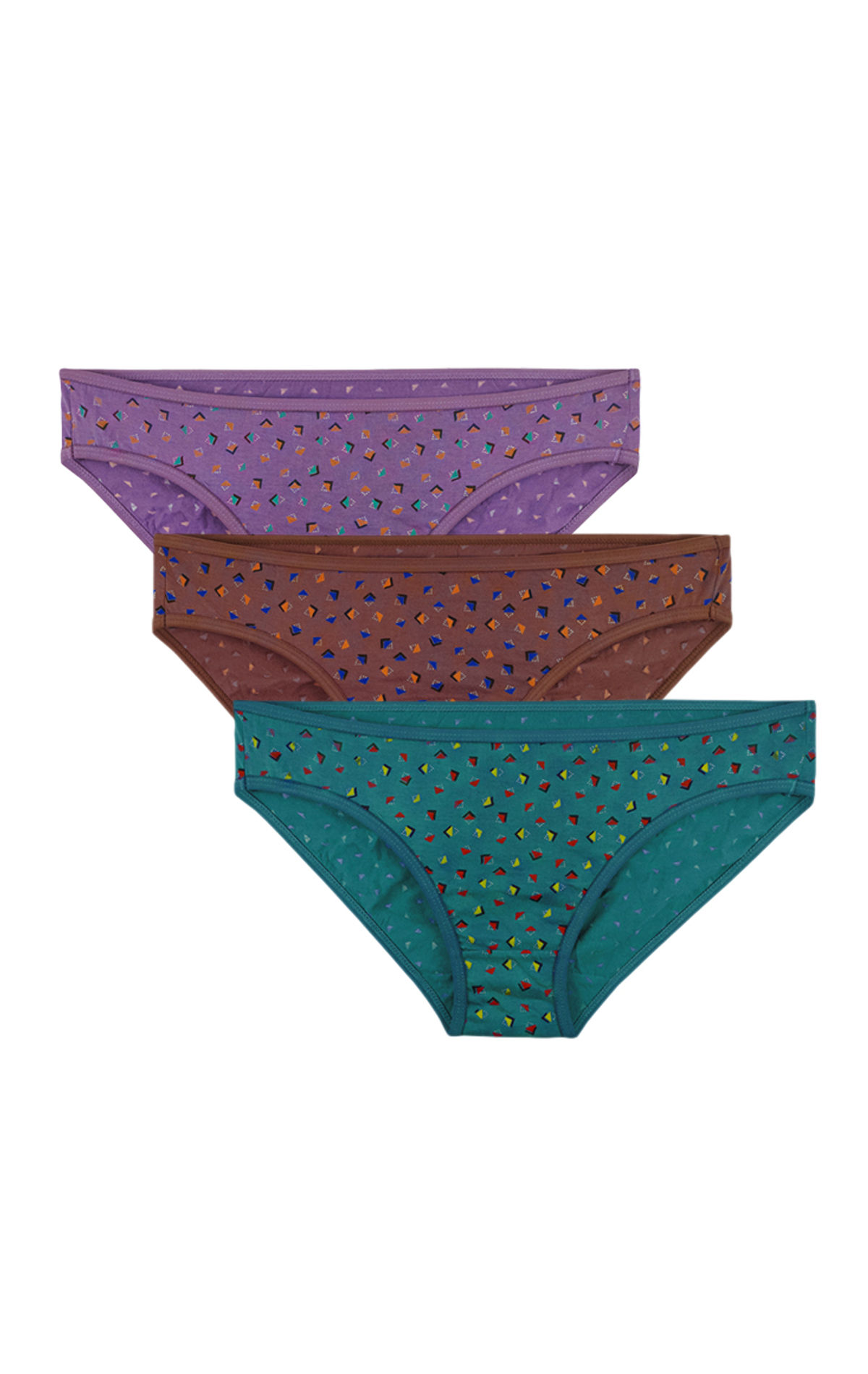 Bodycare Pack Of 3 100 Cotton Printed High Cut Panty-1420