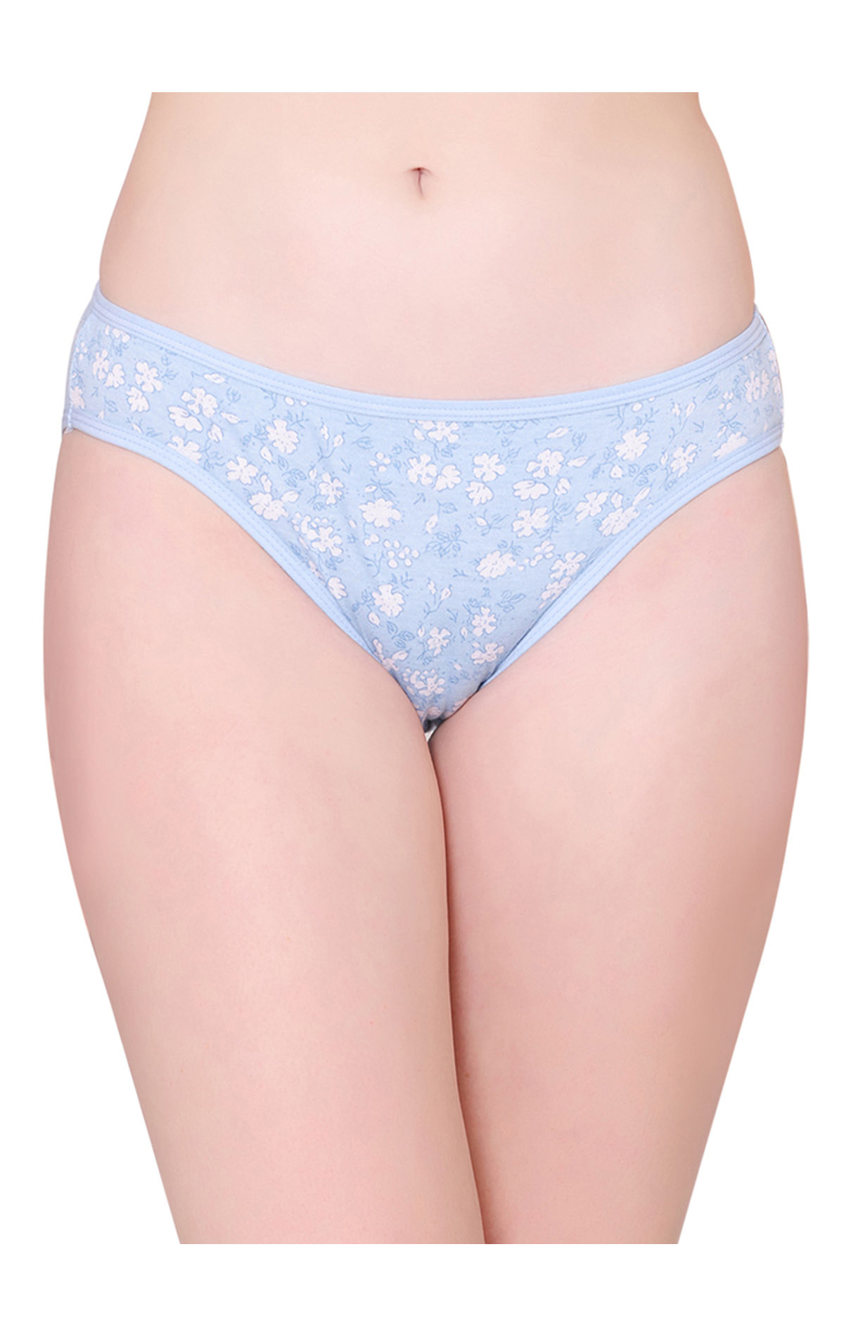 Bodycare Womens Combed Cotton Assorted Printed Bikini Briefs - White (Pack  of 3) (XL)