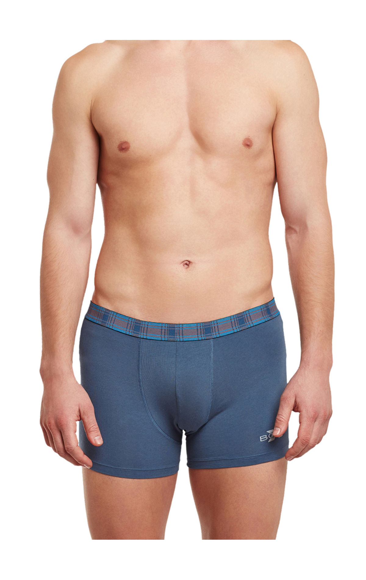 Men Blue Solid Trunks