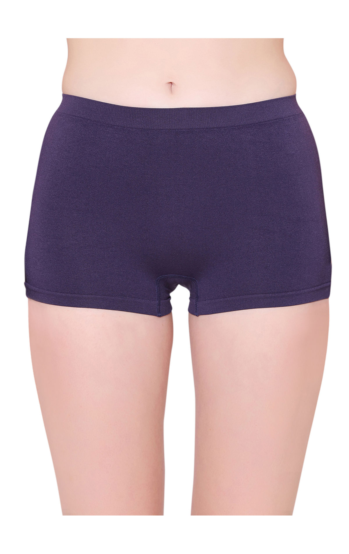 BodyX womens microfiber spandex navy solid seamless premium boyshorts  BX501-pack of 1