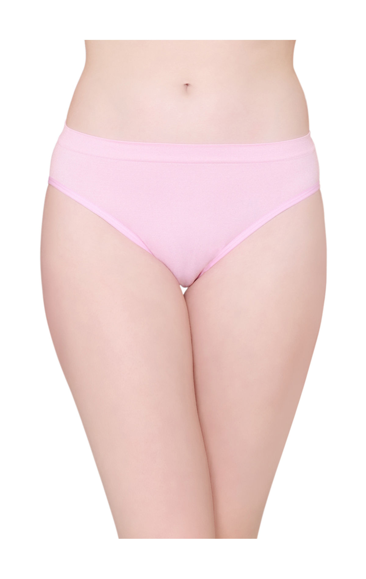 Pack of 2 Seamless Briefs in Microfibre for Maternity - pink light solid,  Maternity