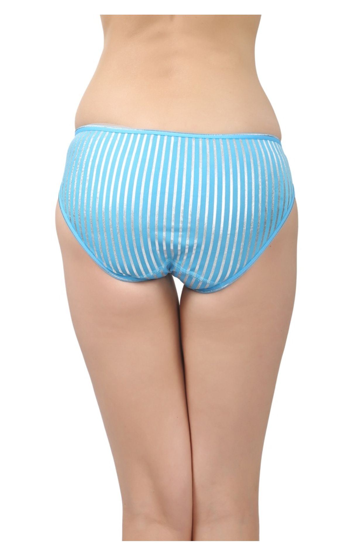 Bodycare Womens Combed Cotton Assorted Striped Bikini Briefs-Pack