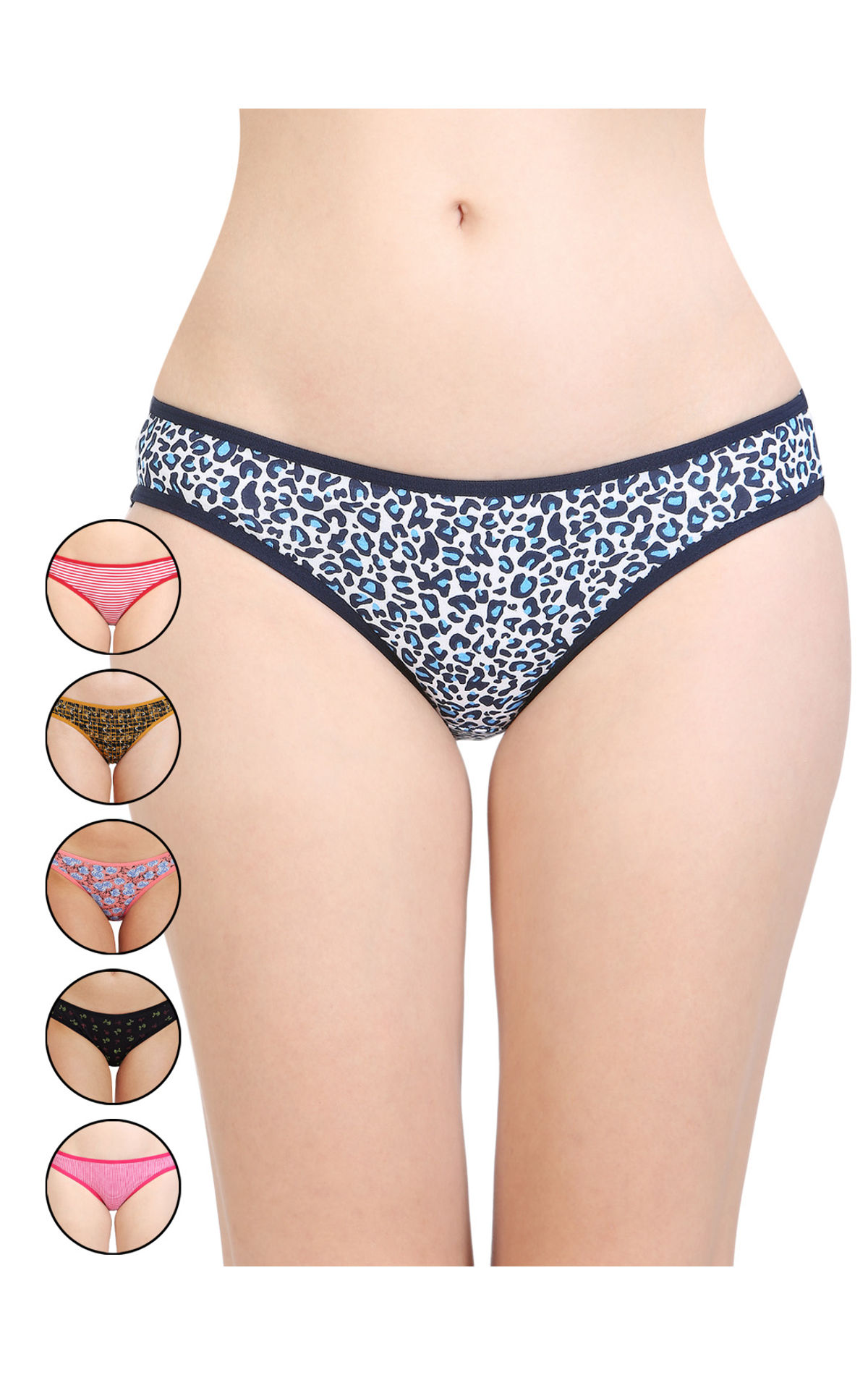 Bodycare Pack Of 6 Printed Bikini Briefs Deluxe Panties In