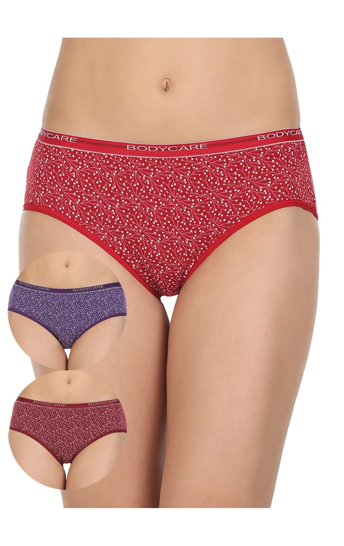 Bodycare Pack Of 3 Bikini Style Cotton Briefs In Assorted Colors