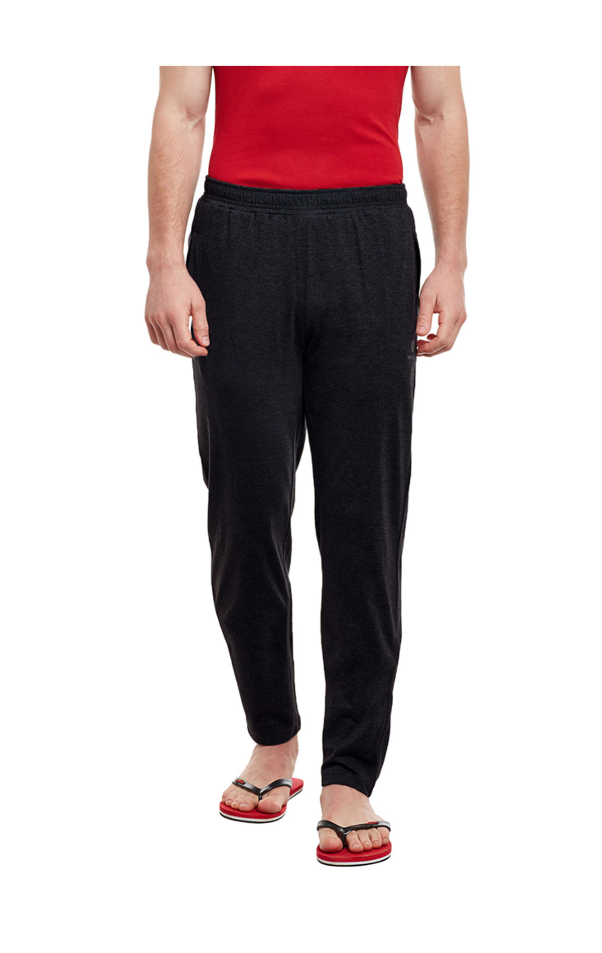 Buy FITINC Black Men's Stretchable Track Pants with 2 Zipper Pockets -  Slimfit Lower for Workout & Casual Wear Online at Best Prices in India -  JioMart.