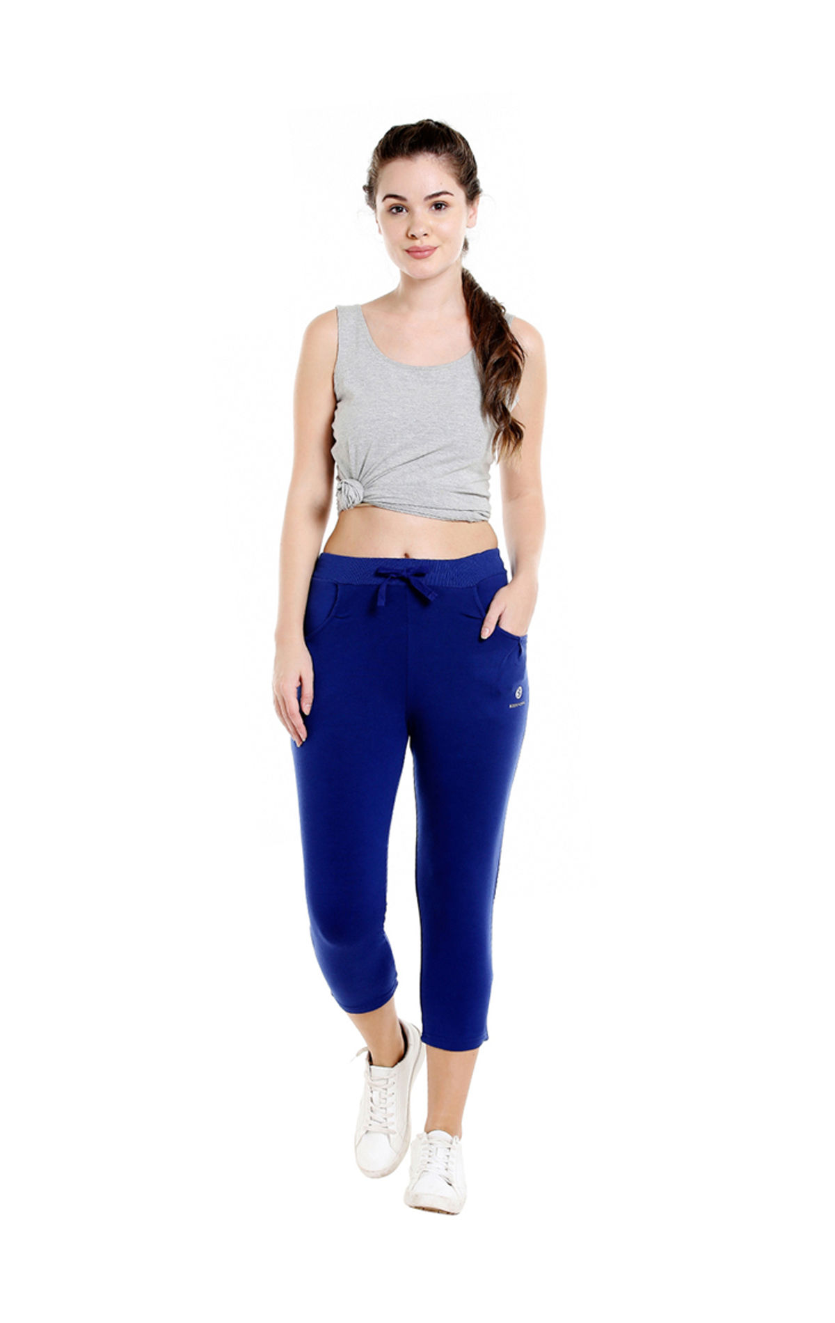 Bodyactive Women Royal Blue Capris-lc1-rbl, Lc1-rbl