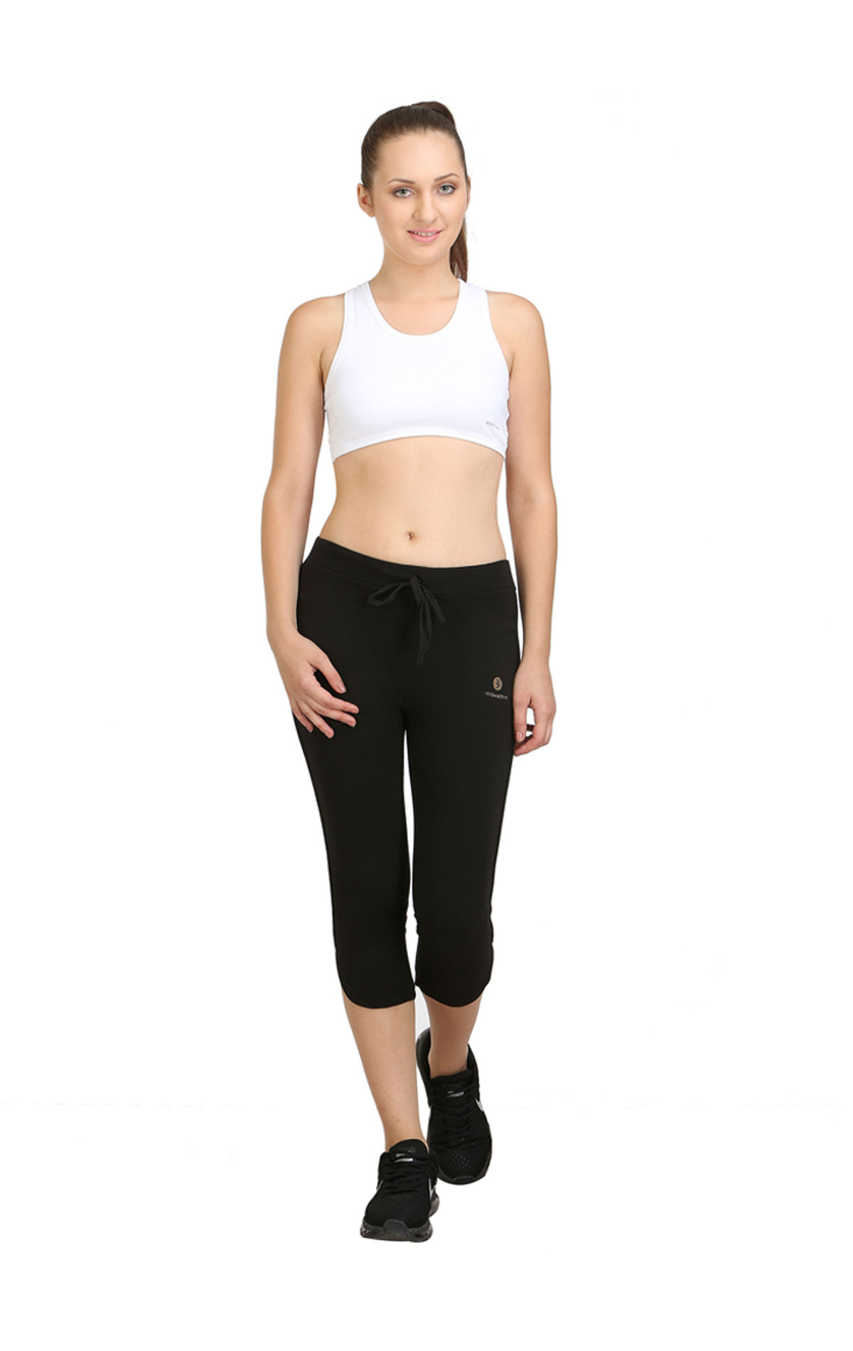 Bodyactive Women Black Capris-lc2-blk, Lc2-blk