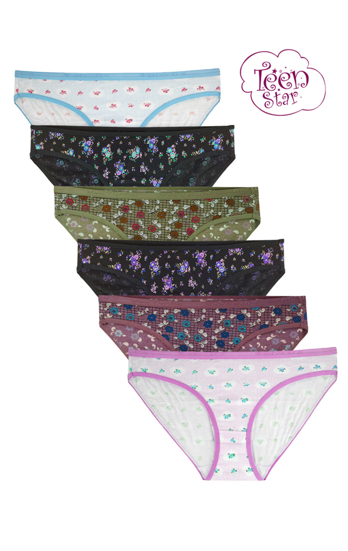 Bodycare 100 Cotton Teenager Panties In Pack Of 3-t-927-assorted