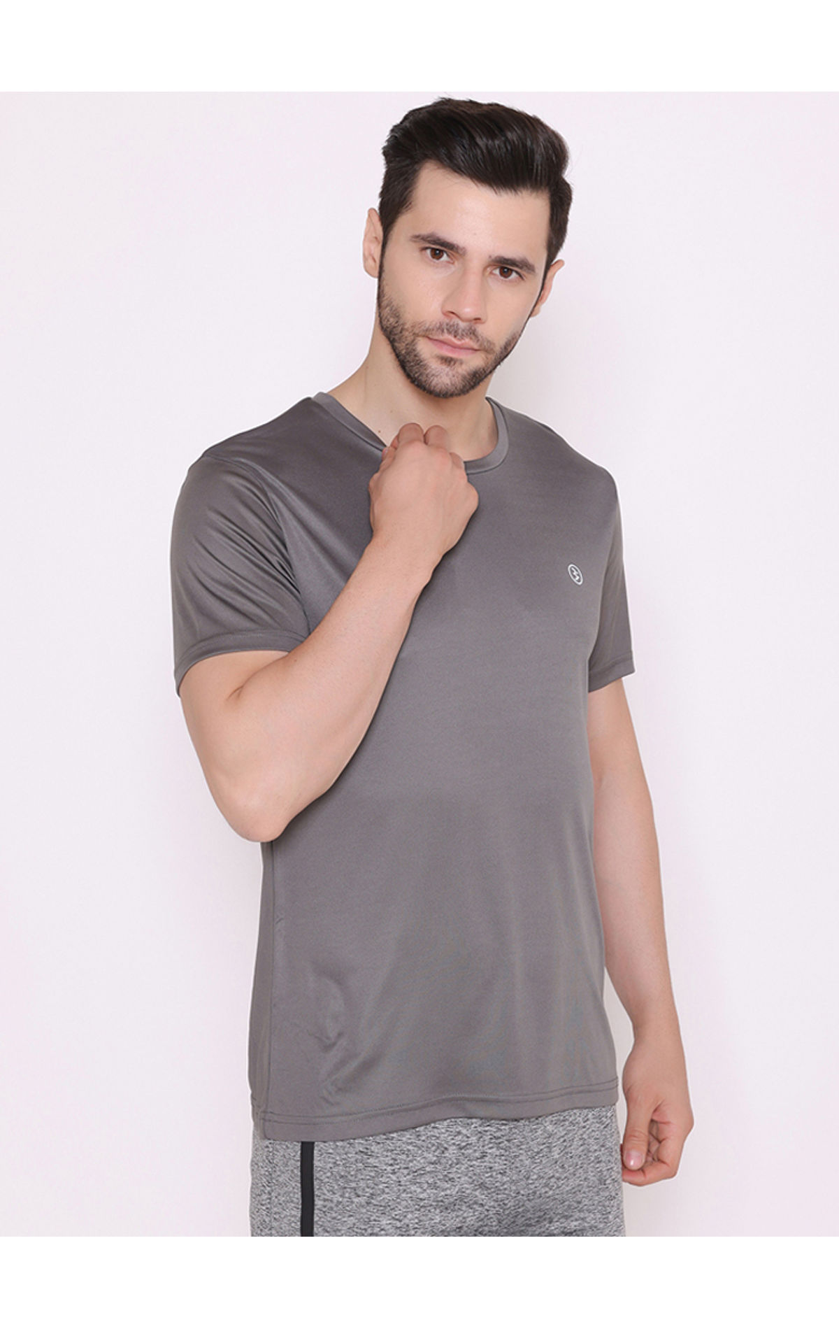 Bodyactive Modern Fit V Neck Half Sleeve T-Shirt for Men-TS60-NAV