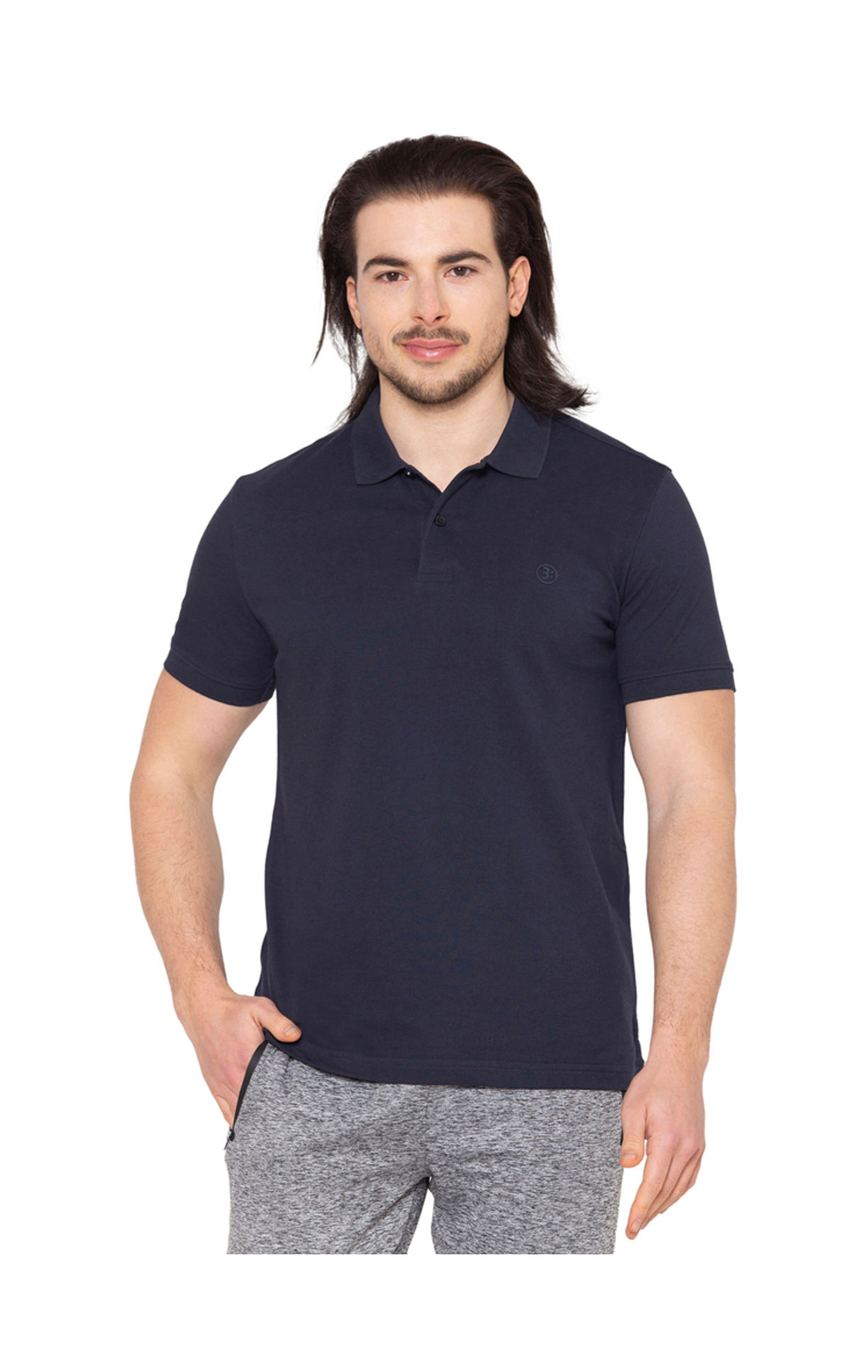 Bodyactive Solid Casual Half Sleeve Cotton Rich Pique Polo T-Shirt for ...