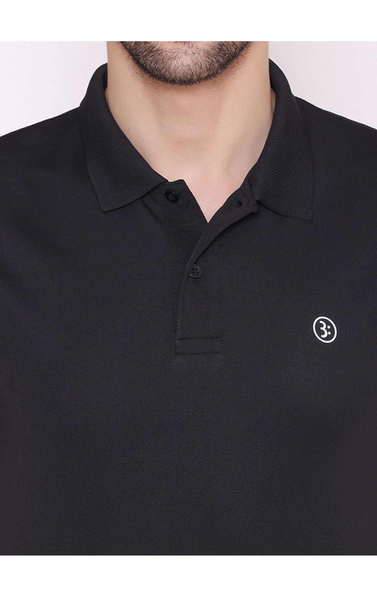 Bodyactive Solid Casual Half Sleeve Cotton Rich V neck Pique Polo T-Shirt  for Men-TS52