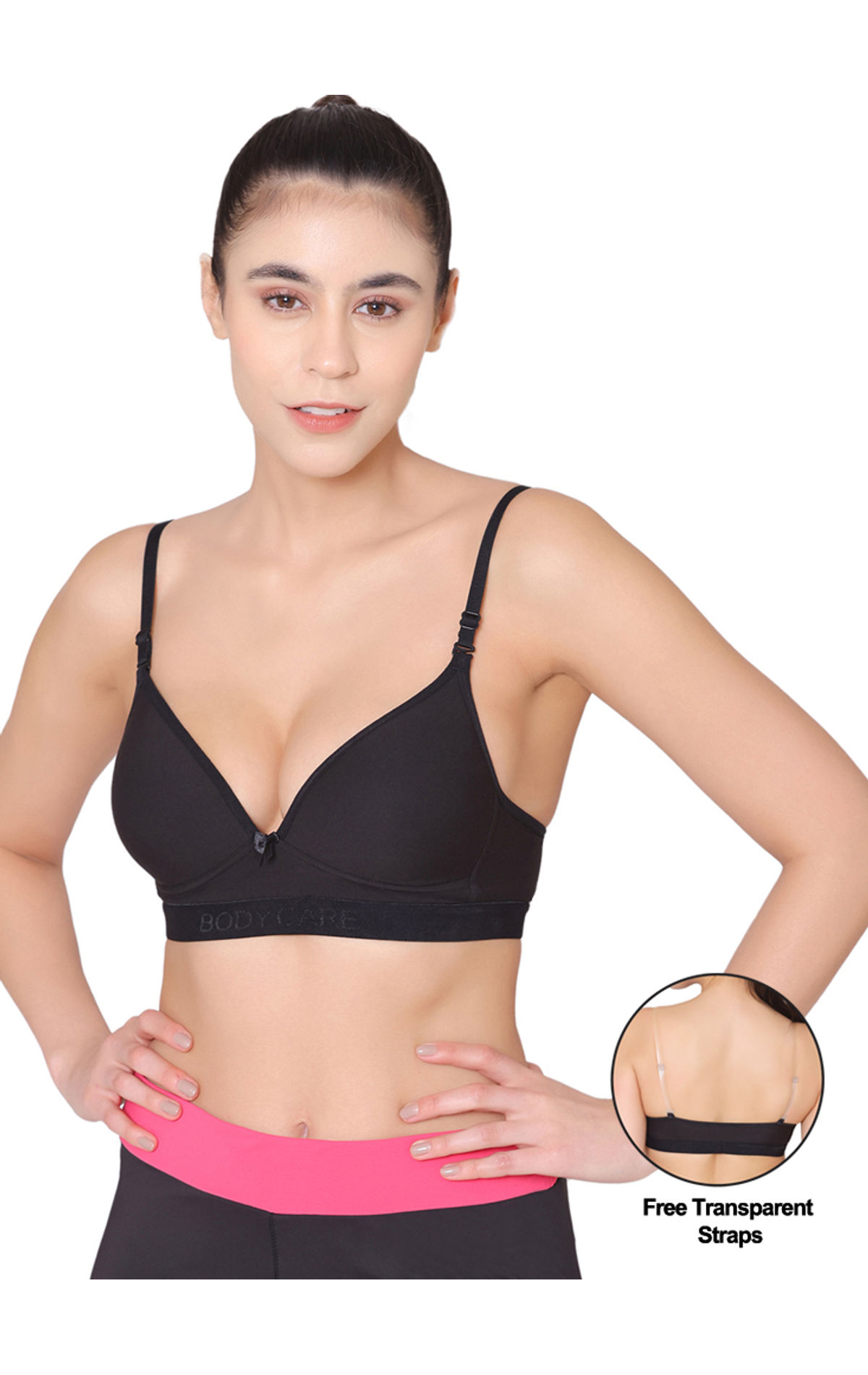 Buy BODYCARE Seamless, Wire Free, Padded Sports Bra Red at