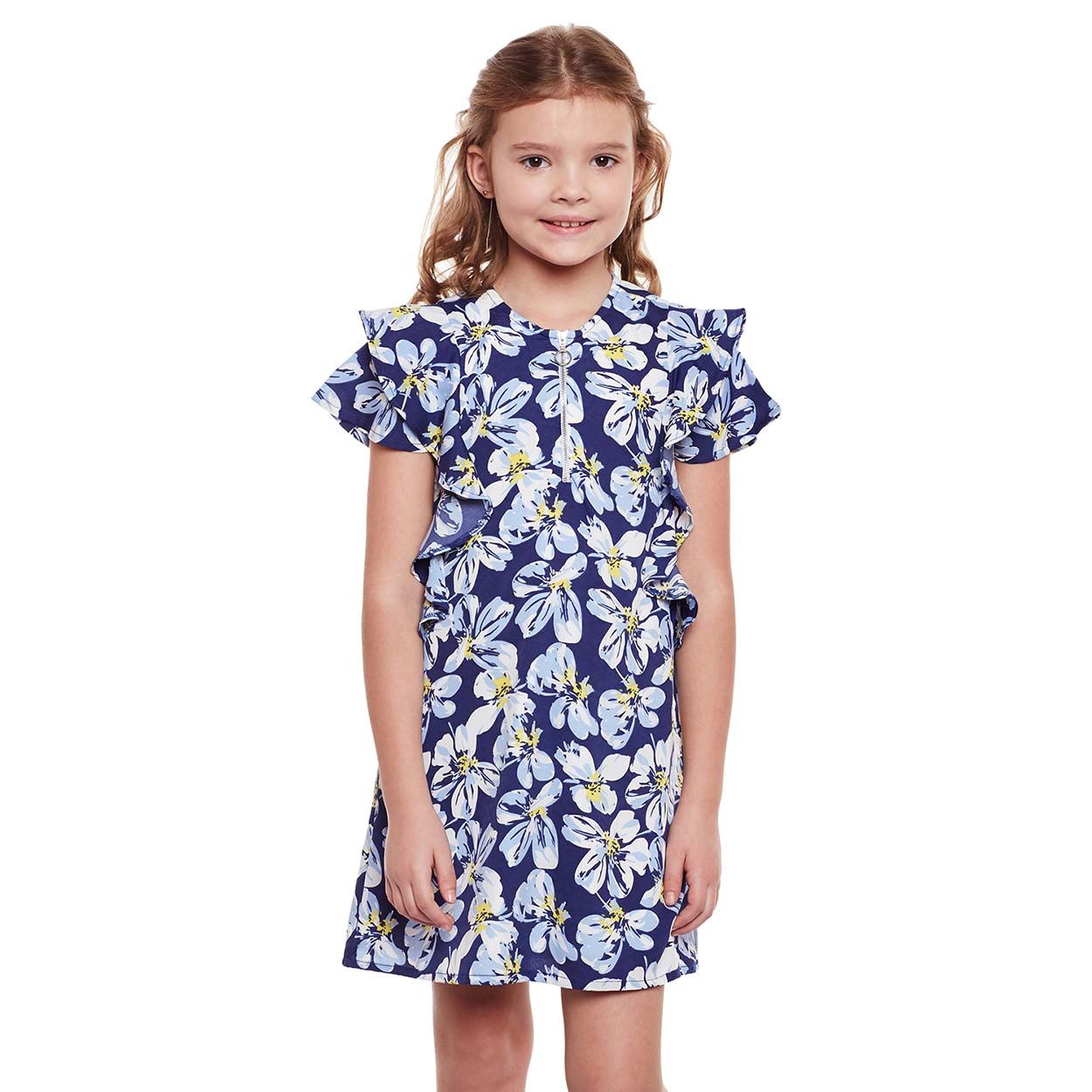 Buy Oxolloxo Girls Printed Frill Zip Detail Dress | W17168gdr002 | Oxolloxo