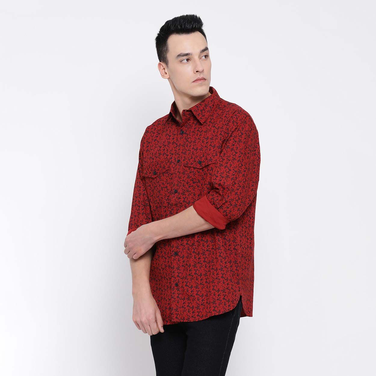 Cobalt Abstract Men Shirt | W19305msh001 | Oxolloxo