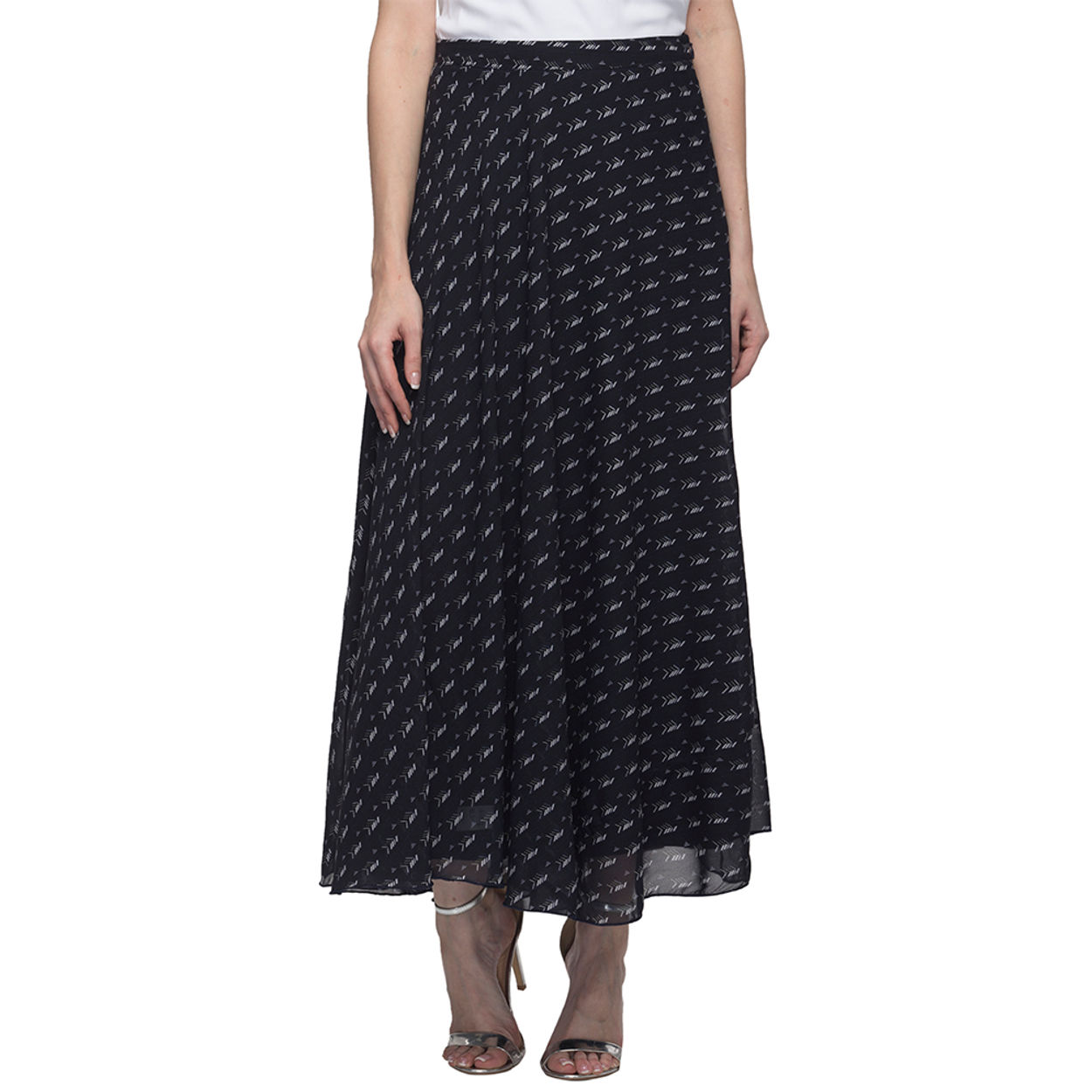 Buy Oxolloxo Women Printed Navy Blue Skirt | S17371wsk001 | Oxolloxo