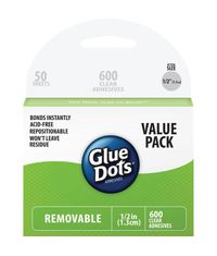 600 Clear Dots - Removable Glue Dots