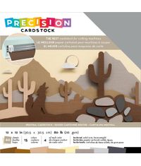 Neutral/Textured - American Crafts Precision Cardstock Pack 80lb 12"X12" 60/Pkg