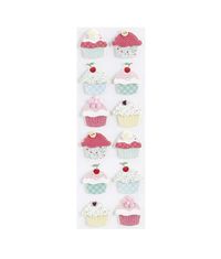 Stitched Cupcake Stickers