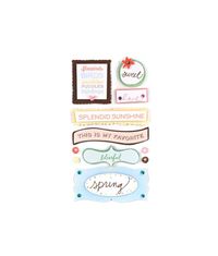 3 Dimensional Stickers with Glitter Accents - Feather Phrases