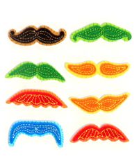 Mini Colorful Mustaches 3D Stickers
