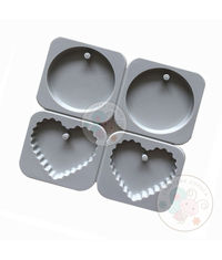 Scalloped Heart & Circle Aromatherapy Wax Mould