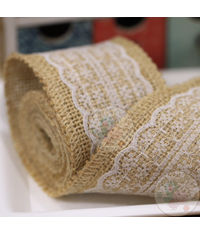 Broad Jute Roll with Centre Lace