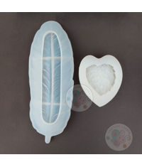 Resin feather Platter  & heart Mould