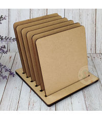 Square Coasters With Stand