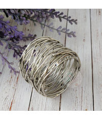 Twisted Wire Napkin Rings Silver