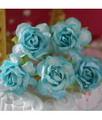 Curly Roses - Shaded Blue