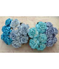 Curved Roses Combo - BLUE TONE