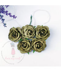 Curved Roses 45 MM - Seaweed Green