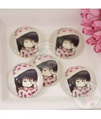 Round Glass Cabochon - Winter Baby