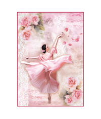 A4 Decoupage Rice Paper Packed Dancer with petals