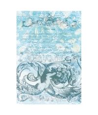 Design with Classic Decorations and Writings on Light Blue Background - Easy Paper