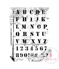 Grungy Alphabets - Stencil