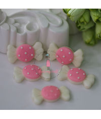 Polka Dot Toffee - White & Pink  