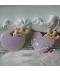 Heart with Crown - Mauve