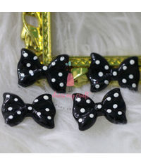 Polka Dot Bow - Black