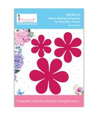 Six Petal Retro Flower - Flower Making Cutting Dies