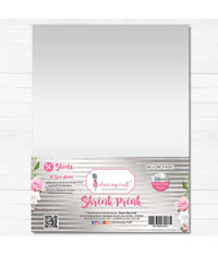 Shrink Prink - Silver Frosted Glass Sheet - Pack of 50 Sheets