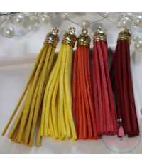 Large Faux Leather Tassel - Sunshine