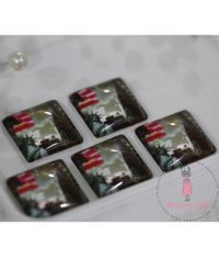 Small Square Glass Cabochon -  Statue of Liberty